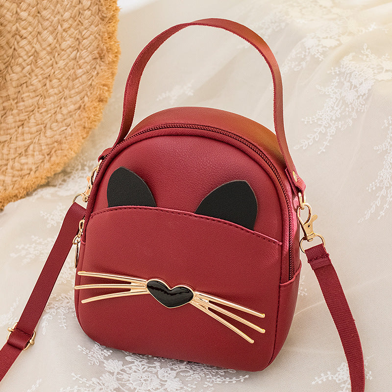 Wholesale Cute Cat PU Mini Backpack